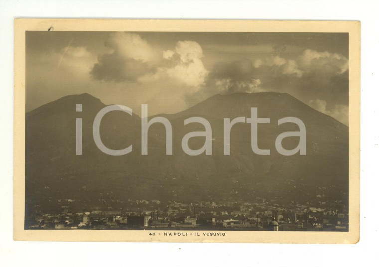 1930 ca NAPOLI Veduta panoramica del VESUVIO *Cartolina postale FP NV