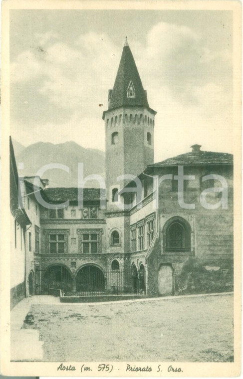 1935 ca AOSTA Il Priorato di SANT'ORSO *Cartolina postale FP NV