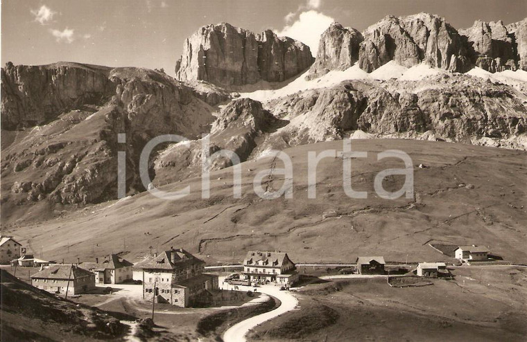 1953 BELLUNO Gruppo del SELLA e Cima PORDOI - BAZAR COL DI LANA *Cartolina FP NV