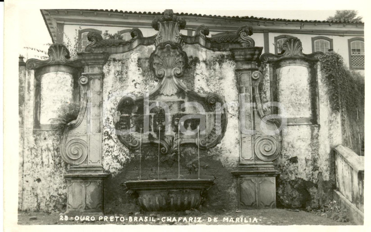 1940 ca OURO PRETO (BRASILE) Fontana CHAFARIZ DE MARILIA *Cartolina FP NV