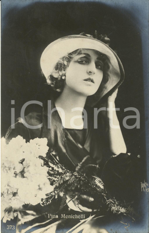 1920 ca Attrice PINA MENICHELLI Ritratto fotografico *Cartolina FP NV