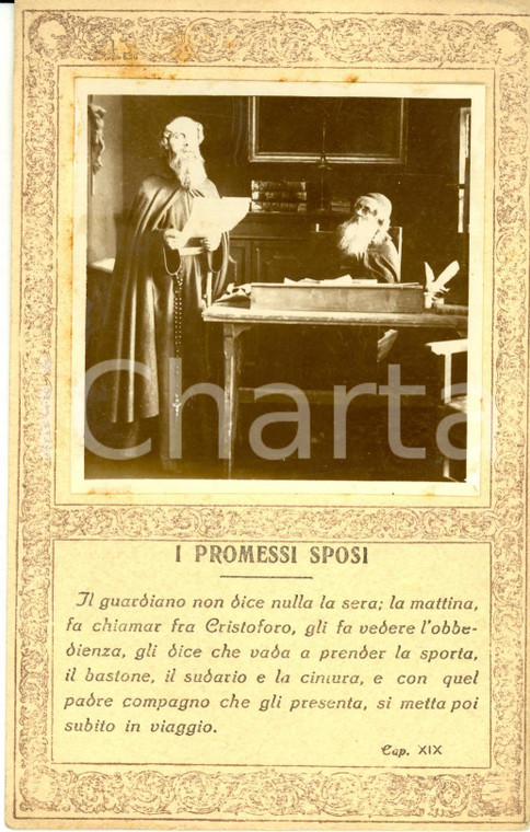 1913 FILM PROMESSI SPOSI Fra Cristoforo allontanato *FOTO SCENA su cartolina
