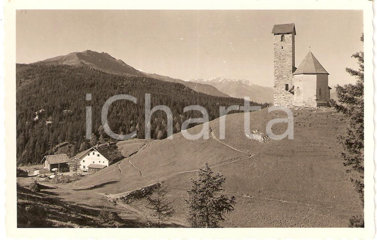 1940 ca MERANO (BZ) Albergo e Chiesa Giogo di SAN VIGILIO *Cartolina FP NV