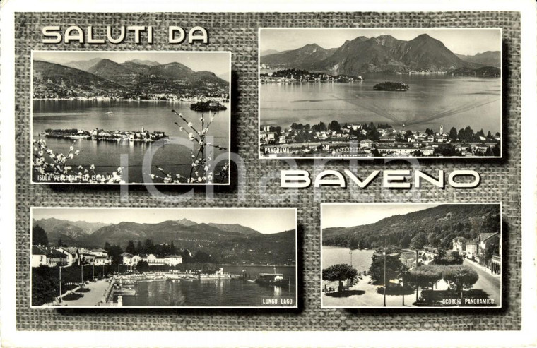 1962 BAVENO (VB) LAGO MAGGIORE Vedute panoramiche della cittadina *FP VG