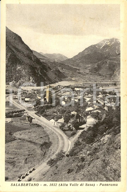 1950 SALABERTANO (TO) VAL SUSA Veduta panoramica dell'abitato *Cartolina FP VG