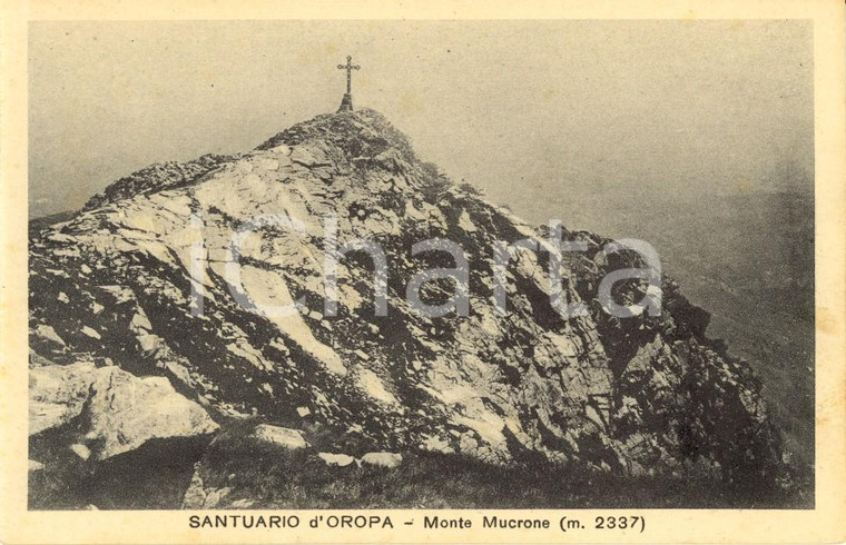 1930 ca MONTE MUCRONE (BI) Croce sulla vetta in prossimità del Santuario d'OROPA