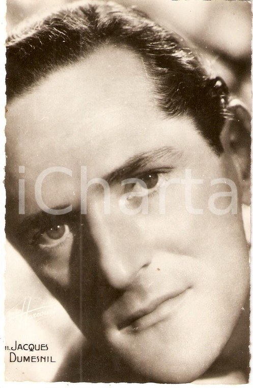 1935 ca CINEMA Actor Jacques DUMESNIL Portrait *Cartolina FP NV