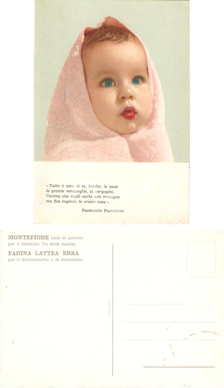 1950 ca MILANO Farina lattea CARLO ERBA Latte in polvere MONTEFIORE *Cartolina