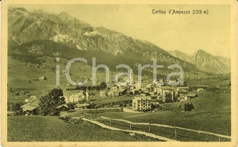 1930 ca CORTINA D'AMPEZZO (BL) Veduta panoramica della valle *Cartolina FP NV