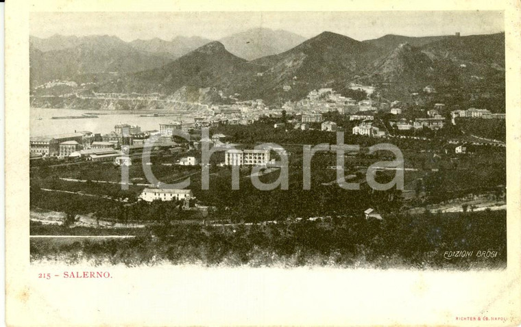 1900 ca SALERNO Veduta della città sul MAR TIRRENO *Cartolina postale FP NV