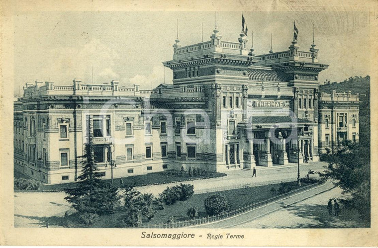 1926 SALSOMAGGIORE (PR) L'edificio delle REGIE TERME *Cartolina postale FP VG