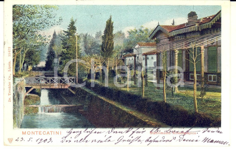 1903 MONTECATINI Stabilimento Kinesiterapico *Cartolina baronessa BECK PECCOZ