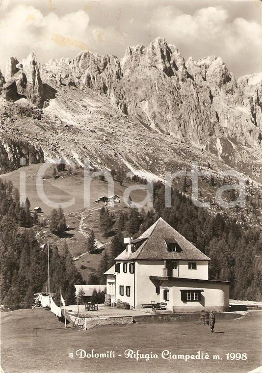 1958 DOLOMITI Rifugio CIAMPEDIE' Panorama *Cartolina FG VG