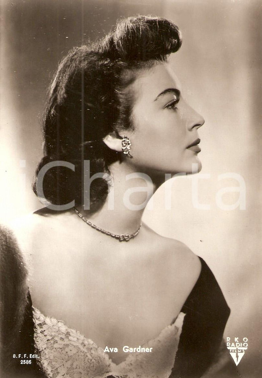 1951 CINEMA Ava GARDNER Portrait from the movie MY FORBIDDEN PAST *Cartolina FG