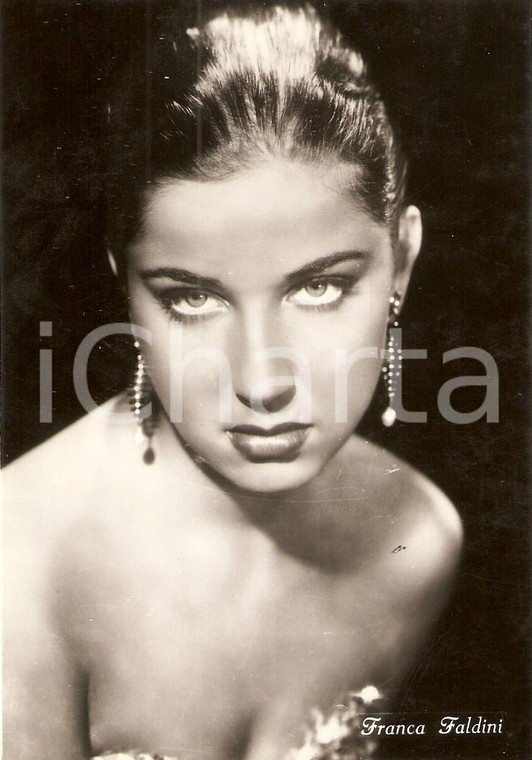 1955 ca CINEMA Attrice Franca FALDINI Ritratto *Cartolina FG NV