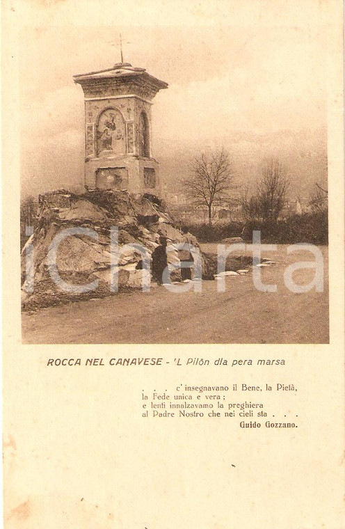 1920 ca ROCCA CANAVESE (TO) 'L Pilon dla pera marsa Versi di Guido GOZZANO FP VG