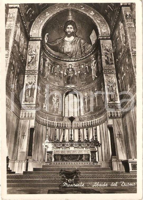 1958 MONREALE (PA) Cattedrale SANTA MARIA NUOVA Abside *Cartolina FG VG