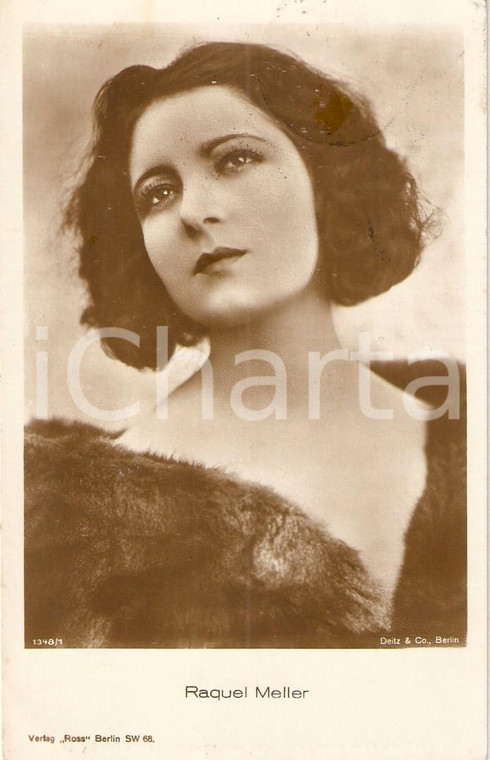 1929 CINEMA Actress Raquel MELLER Portrait *Cartolina FP VG