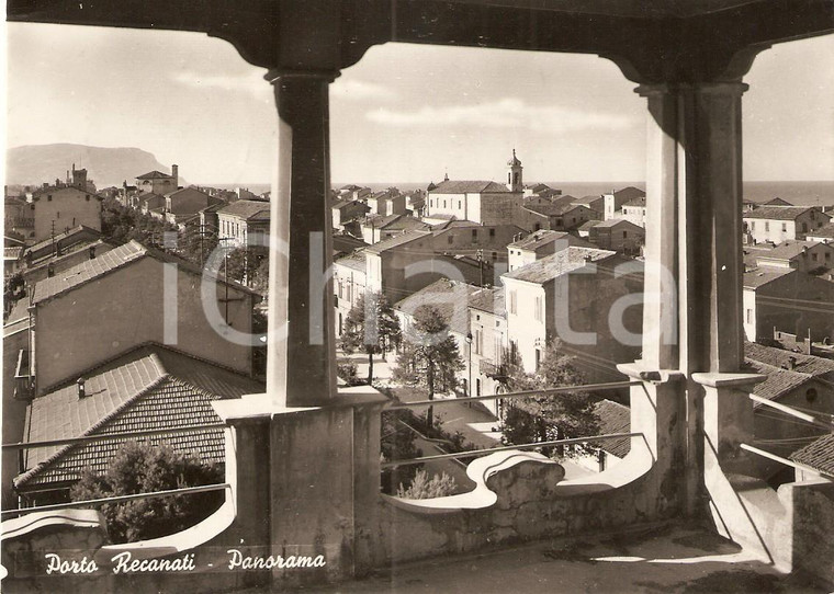 1953 PORTO RECANATI (MC) La città vista da una terrazza Panorama *Cartolina