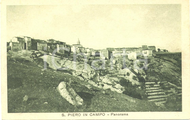 1930 ca CAMPO NELL'ELBA LI Panorama frazione SAN PIERO IN CAMPO *Cartolina FP NV