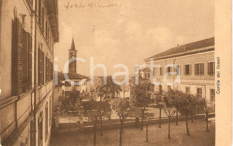 1914 GORLA MINORE (VA) Cortile del Regio Collegio ROTONDI *Cartolina FP VG