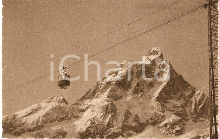 1942 VALTOURNENCHE (AO) BREUIL-CERVINIA Funivie del Pian ROSA' *Cartolina FP NV