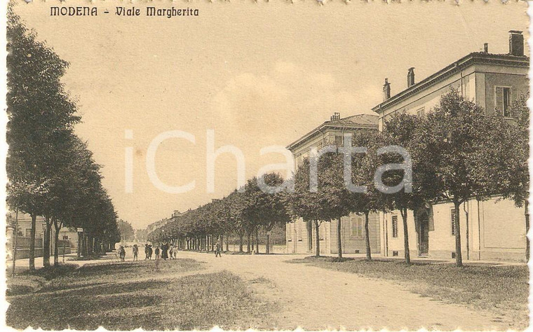 1911 MODENA Bambini su Viale MARGHERITA *Cartolina ANIMATA FP VG