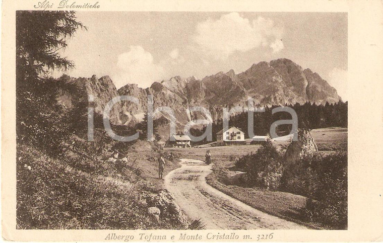1935 ca BELLUNO Albergo TOFANA Monte CRISTALLO Alpi DOLOMITICHE *Cartolina FP NV