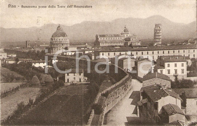 1930 PISA Panorama dalla Torre dell'AMANZATORE *Cartolina FP VG