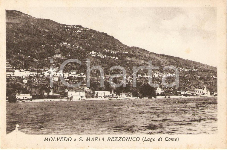 1953 SAN SIRO (CO) Panorama di MOLVEDO e SANTA MARIA REZZONICO *Cartolina FP VG