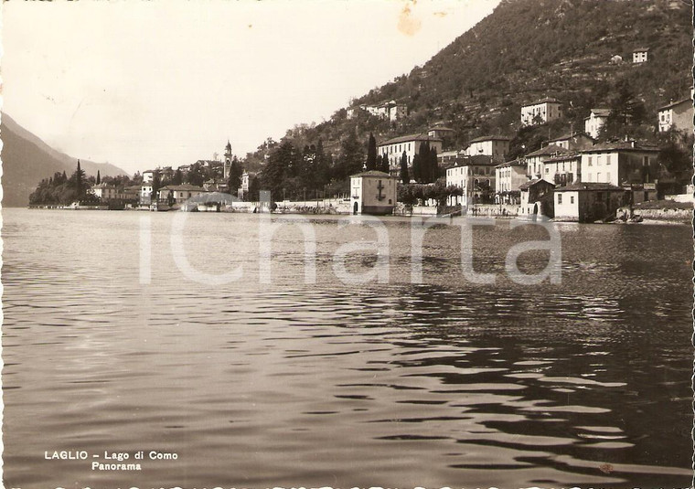 1962 LAGLIO (CO) Panorama con Lago di COMO *Cartolina FG VG