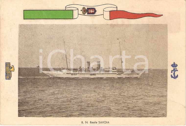 1940 ca MARINA MILITARE Regia nave REALE SAVOIA *Cartolina FG NV