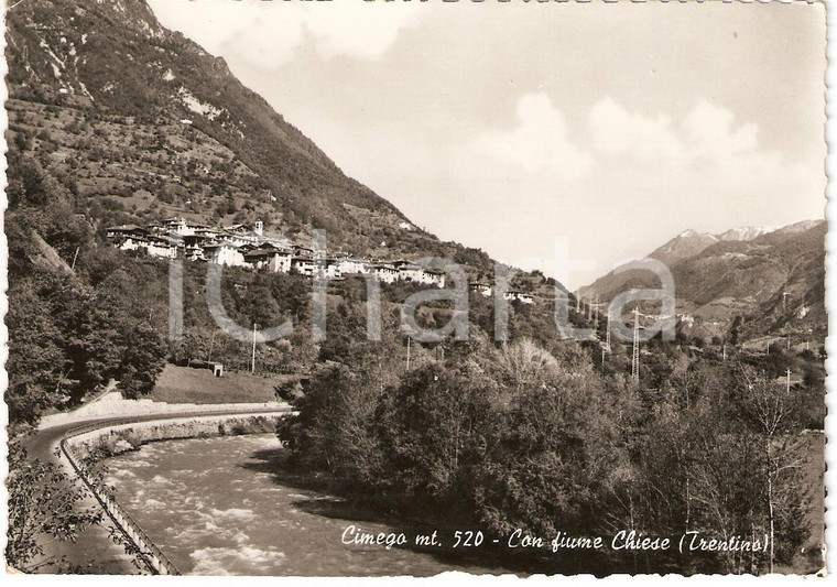 1958 CIMEGO (TN) Con fiume Chiese *Cartolina postale FG VG
