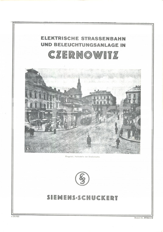 1965 ca SIEMENS-SCHUCKERT Linea tranviaria CZERNOWITZ *Opuscolo ILLUSTRATO