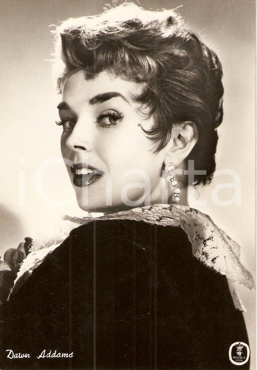 1955 ca CINEMA Portrait Dawn ADDAMS Actress MINERVA FILM *Cartolina FG NV