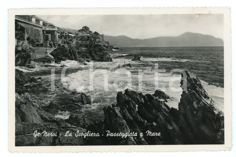 1956 Genova NERVI - Passeggiata mare *Bella veduta