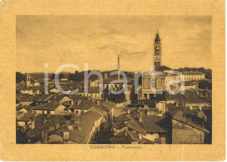 1941 CUGGIONO (MI) Panorama di CUGGIONO con ciminiera