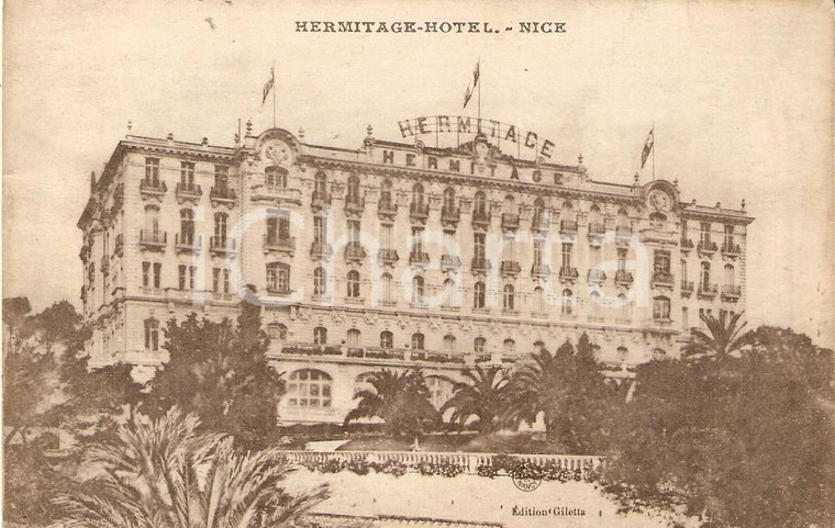 1910 ca NICE (FRANCE) Panorama con HERMITAGE HOTEL *Cartolina FP NV