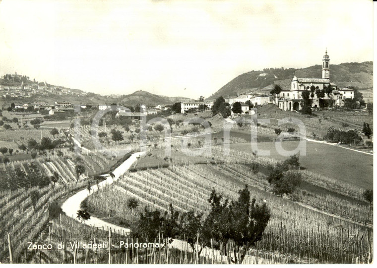 1955 ZANCO DI VILLADEATI (AL) Panorama della città *Cartolina postale FG VG