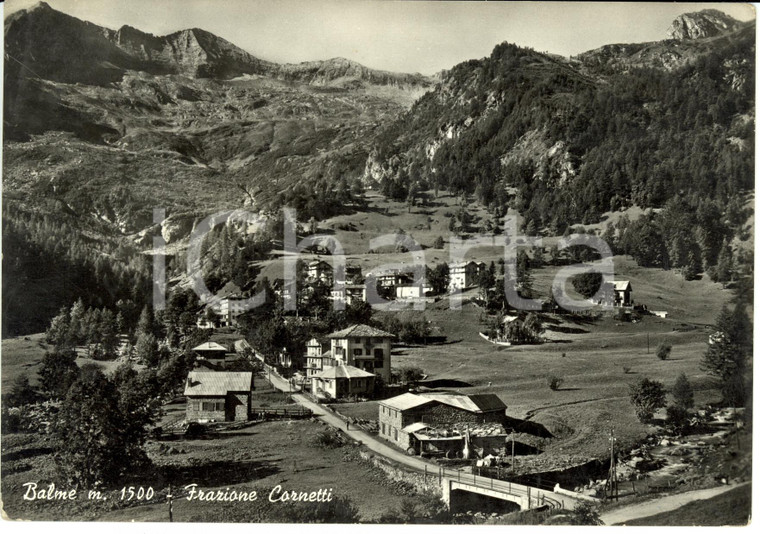 1957 BALME (TO) Panorama frazione CORNETTI *Cartolina postale FG VG
