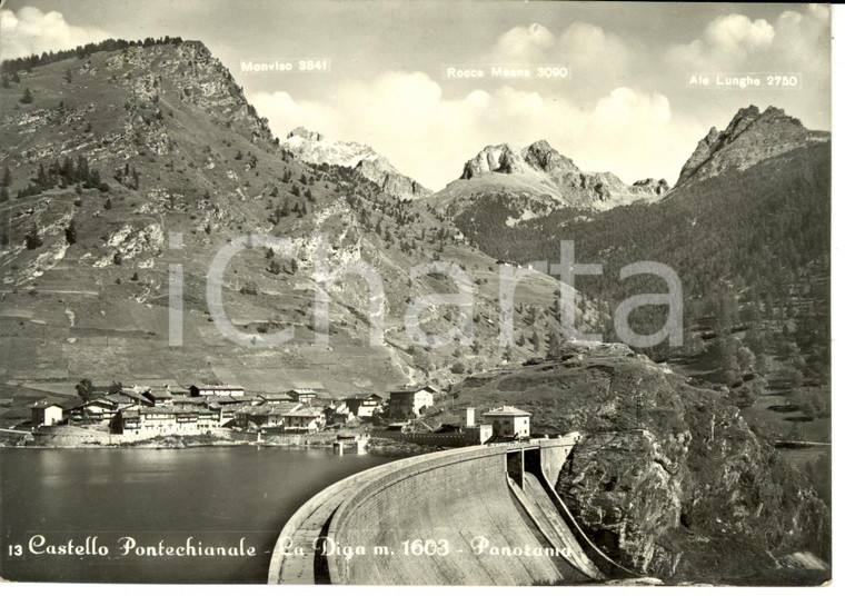 1957 CASTELLO PONTECHIANALE (CN) Panorama *Cartolina postale FG VG