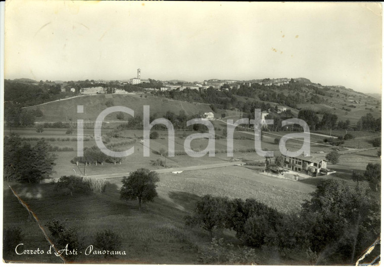 1961 CERRETO D'ASTI (AT) Scorcio panoramico *Cartolina postale FG VG