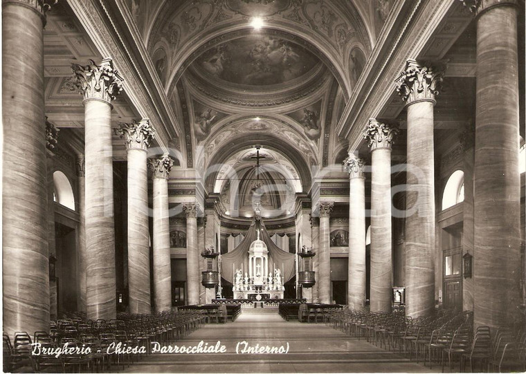 1960 ca BRUGHERIO (MI) Interno Chiesa di SAN CARLO *Cartolina FG NV