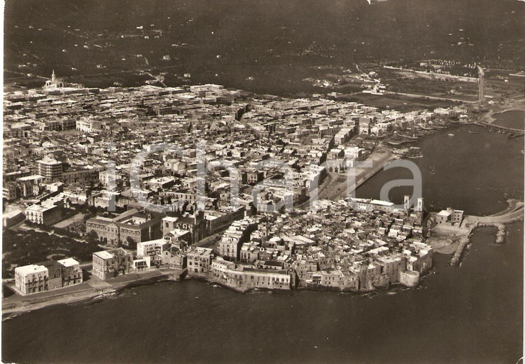 1961 MOLFETTA (BA) Veduta aerea della città e del porto *Cartolina FG VG