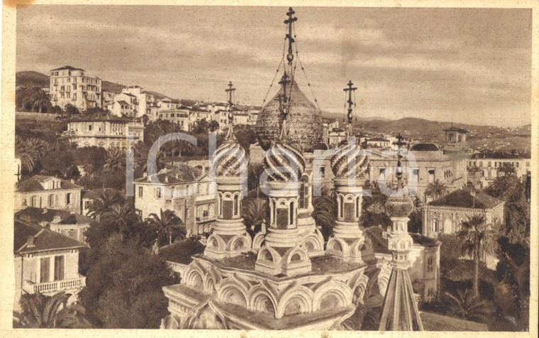 1930 ca SAN REMO (IM) Veduta della Chiesa Russa e del Casinò *Cartolina FP NV