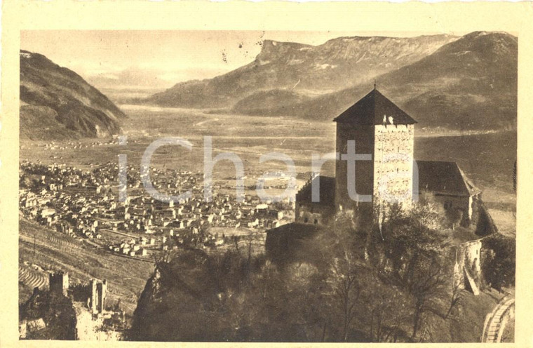 1949 MERANO (BZ) Panorama da CASTEL TIROLO *Cartolina postale FP VG