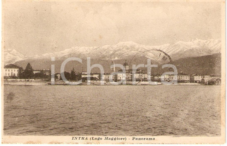 1921 Lago Maggiore VERBANIA Panorama INTRA *Cartolina FP VG