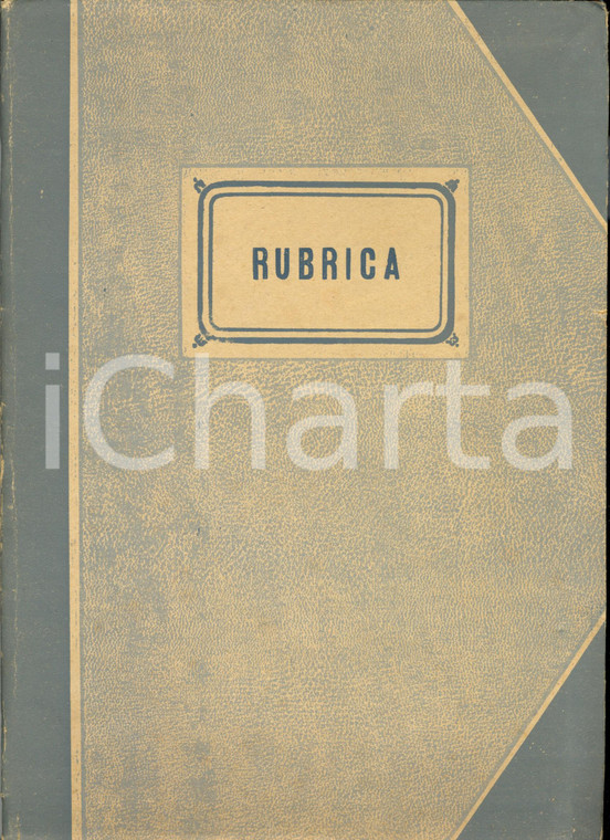 1930 ca Rubrica Premiata Fabbrica Registri e Copialettere NON COMPILATA