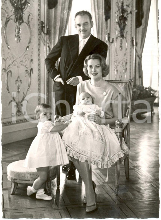 1960 ca PRINCIPATO MONACO Prince RAINIER III Grace KELLY Princes ALBERT CAROLINE