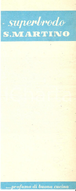 1965 ca PAVIA Drogheria Ugo MORI Superbrodo SAN MARTINO *Ricevuta 7x17 cm